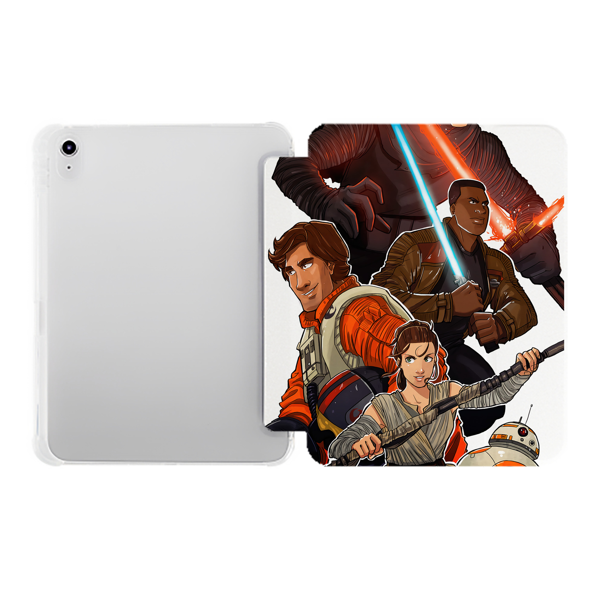 （画像用） スター・ウォーズ Star Wars IPad ケース ペン収納付き 三つ折りスタンド PUレザー×シリコン 対応機種9.5/10.5/10.9インチ